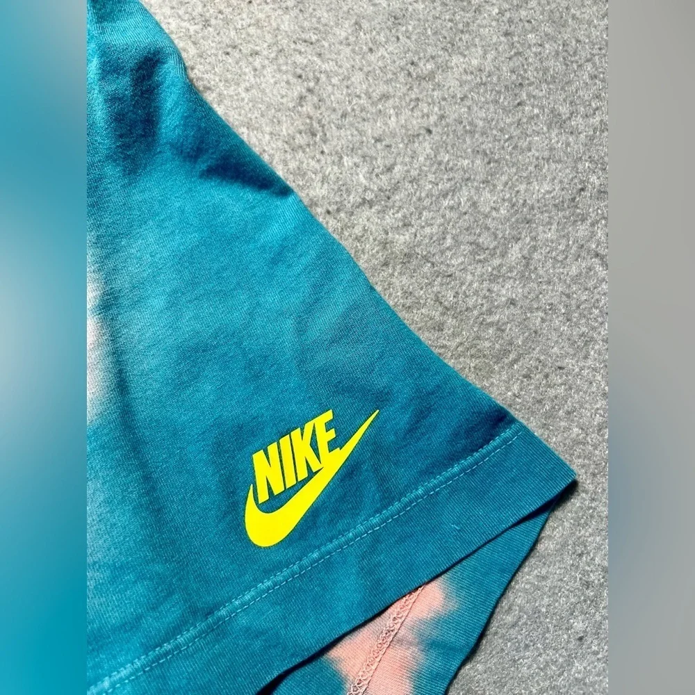 Nike Tie-Dye Festival T-Shirt Turquoise Green Yellow Logo Men’s XL Cotton